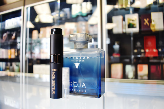 Atomizer filled with Elysium Eau Intense By Roja